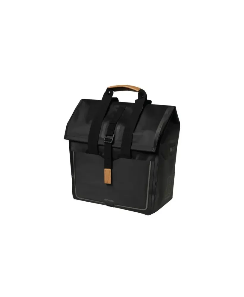 Sac arrière BASIL URBAN réfléchissant noir imperméable 25L