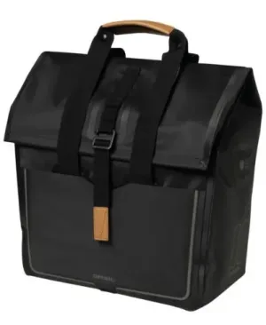 Sac arrière BASIL URBAN réfléchissant noir imperméable 25L