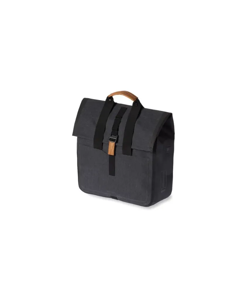 Sacoche arrière BASIL URBAN réfléchissant gris foncé imperméable 25L